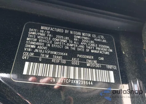 2019 Nissan Rogue Sport Sv z USA, uszkodzony, nr VIN JN1BJ1CPXKW239644